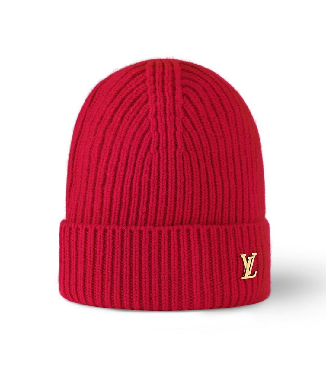 LOUIS VUITTON Красная кашемировая шапка, фото 2