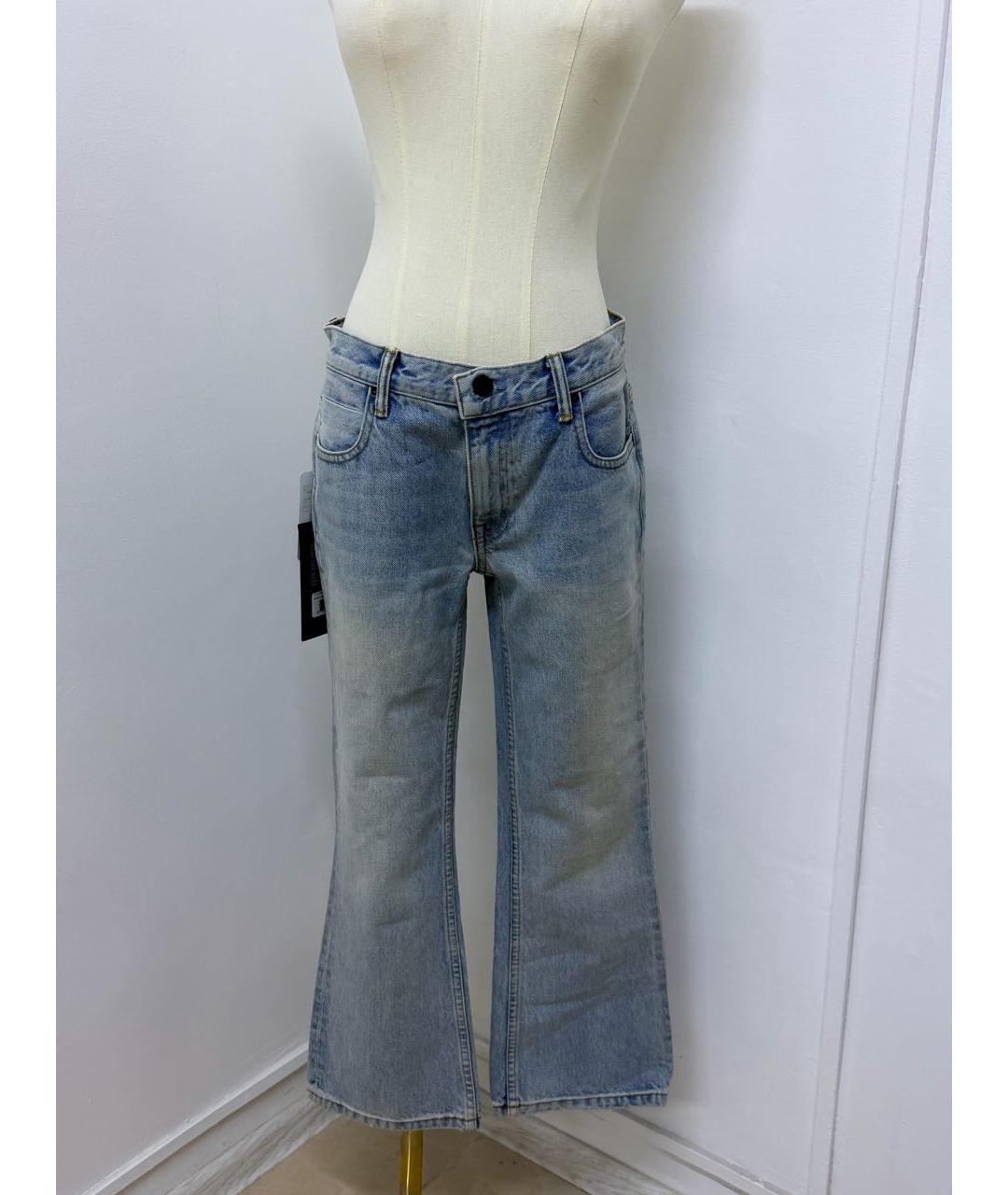 ALEXANDER WANG Голубые хлопковые прямые джинсы, фото 5