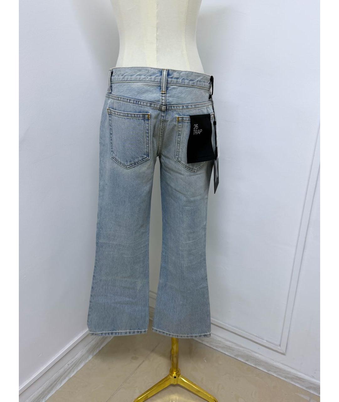 ALEXANDER WANG Голубые хлопковые прямые джинсы, фото 2