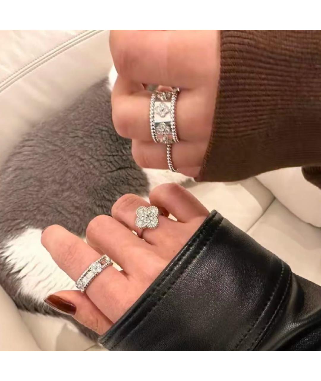 VAN CLEEF & ARPELS Серебряное кольцо из белого золота, фото 7