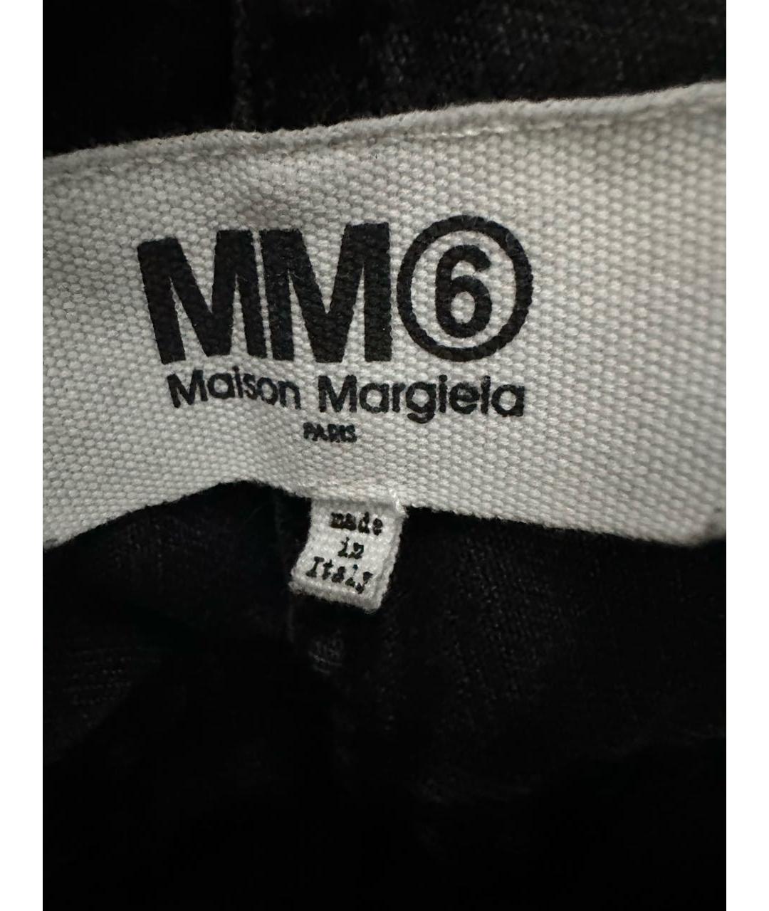 MM6 MAISON MARGIELA Черные хлопковые прямые джинсы, фото 2
