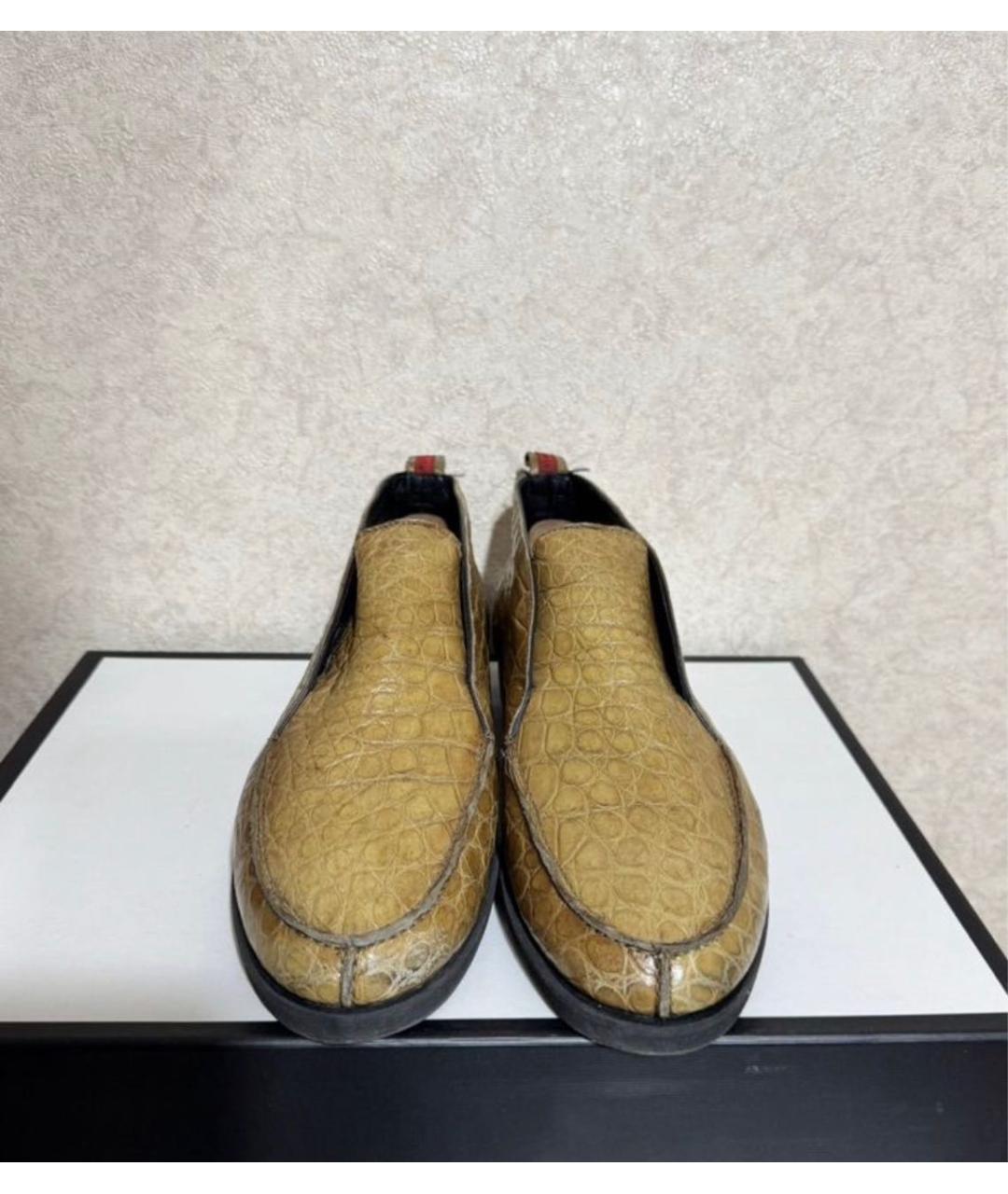 KITON Бежевые кожаные лоферы, фото 2