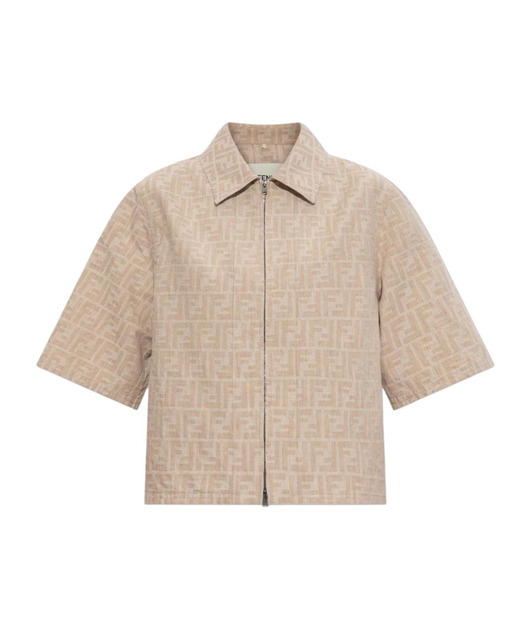 FENDI Бежевая рубашка, фото 1