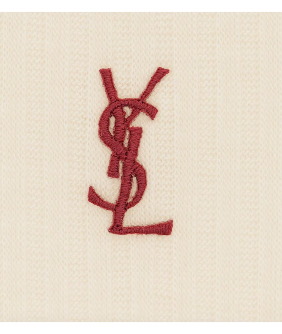 SAINT LAURENT Бежевая шерстяная майка, фото 3