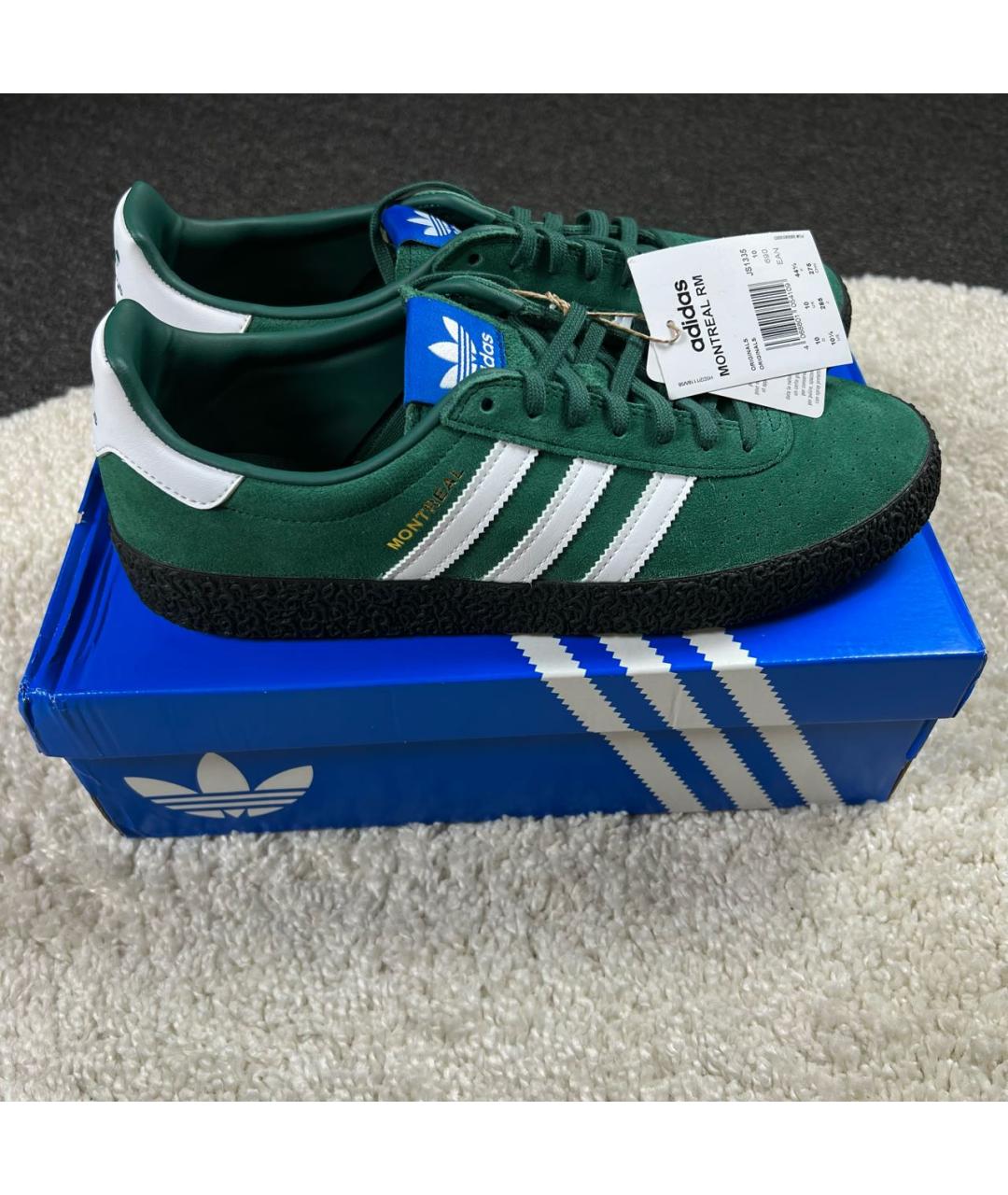 ADIDAS Зеленые замшевые низкие кроссовки / кеды, фото 2