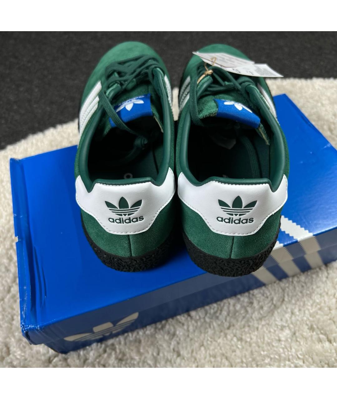 ADIDAS Зеленые замшевые низкие кроссовки / кеды, фото 5