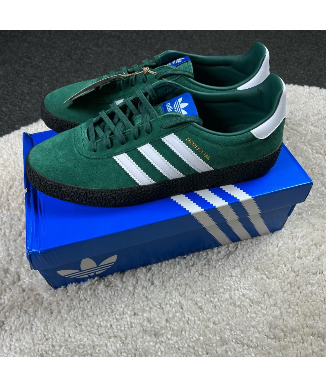 ADIDAS Зеленые замшевые низкие кроссовки / кеды, фото 3