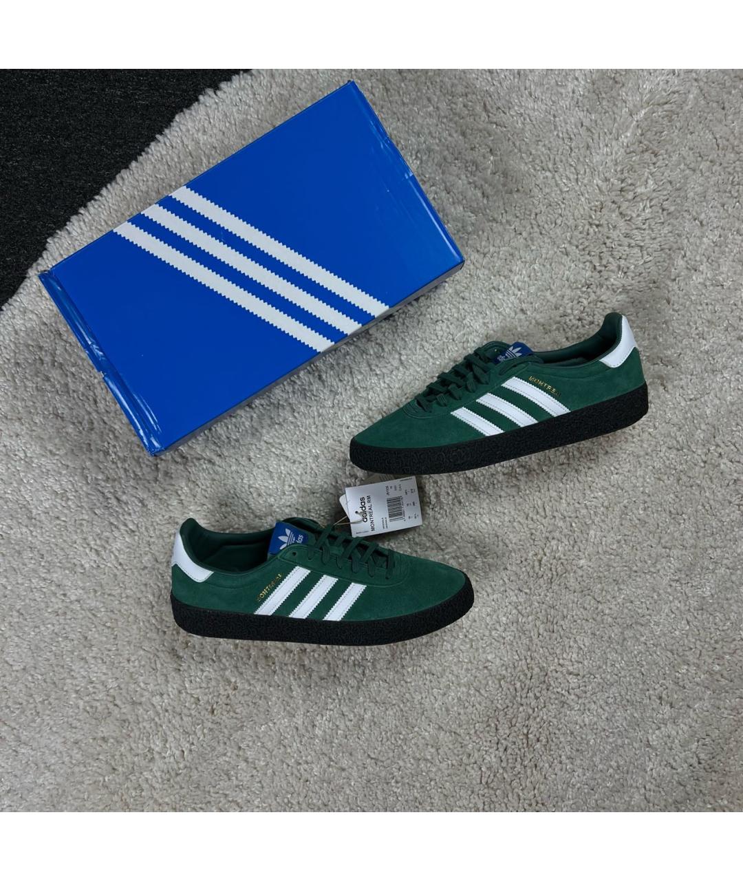 ADIDAS Зеленые замшевые низкие кроссовки / кеды, фото 9