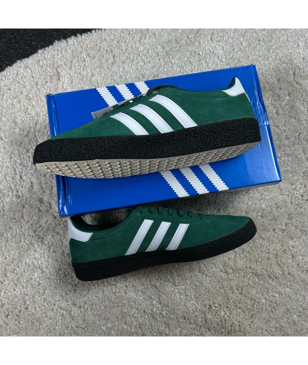 ADIDAS Зеленые замшевые низкие кроссовки / кеды, фото 4