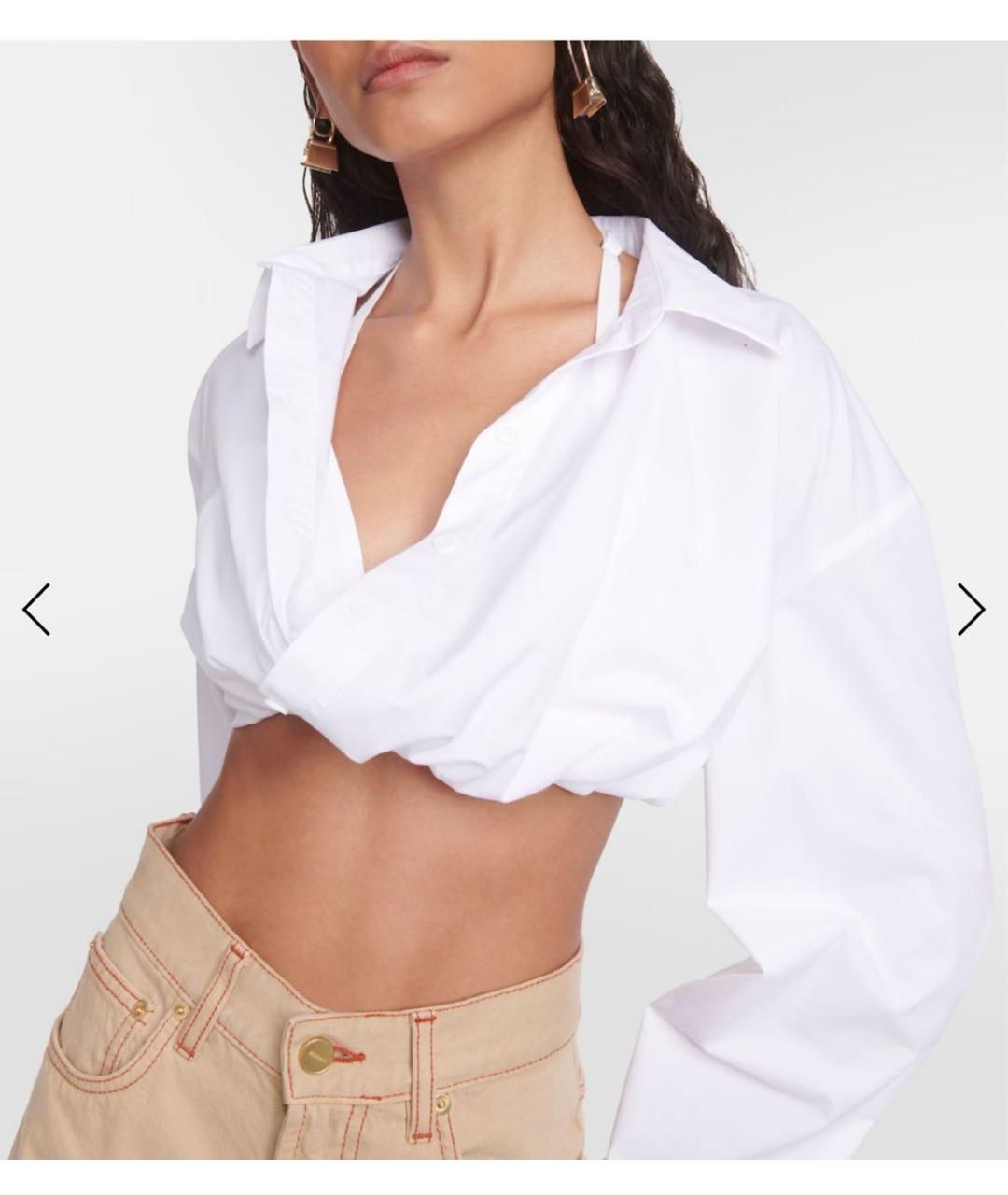 JACQUEMUS Белая хлопковая рубашка, фото 7