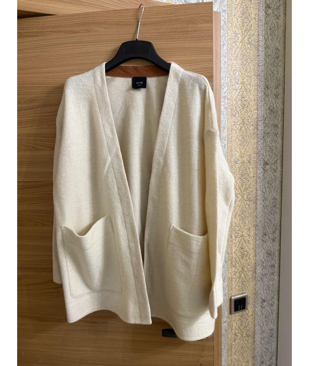 ALYSI Бежевый шерстяной кардиган, фото 7