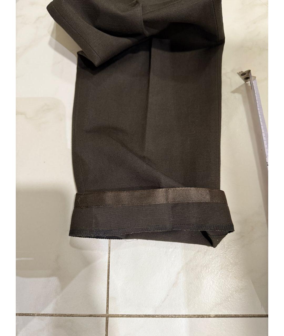 LORO PIANA Коричневые хлопковые классические брюки, фото 7