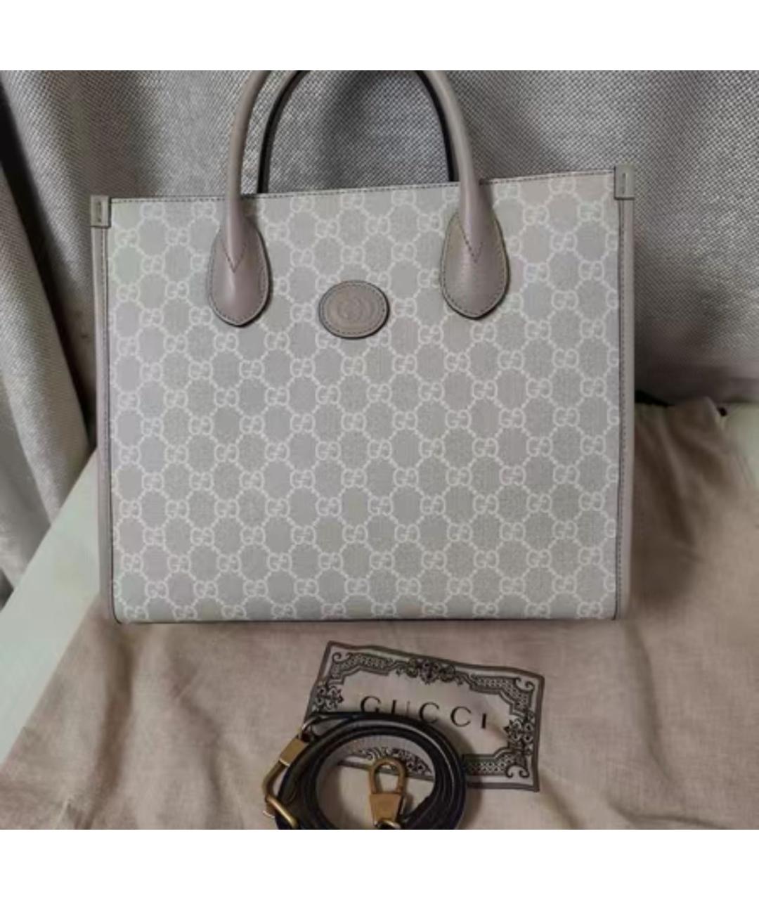 GUCCI Бежевая сумка тоут, фото 4