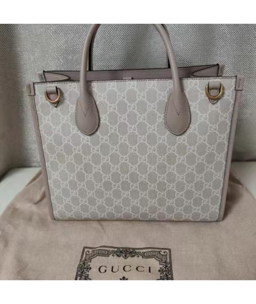 GUCCI Бежевая сумка тоут, фото 3