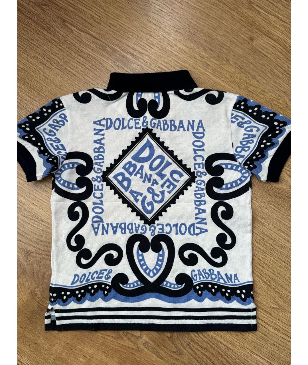 DOLCE&GABBANA Мульти хлопковая детская футболка, фото 3