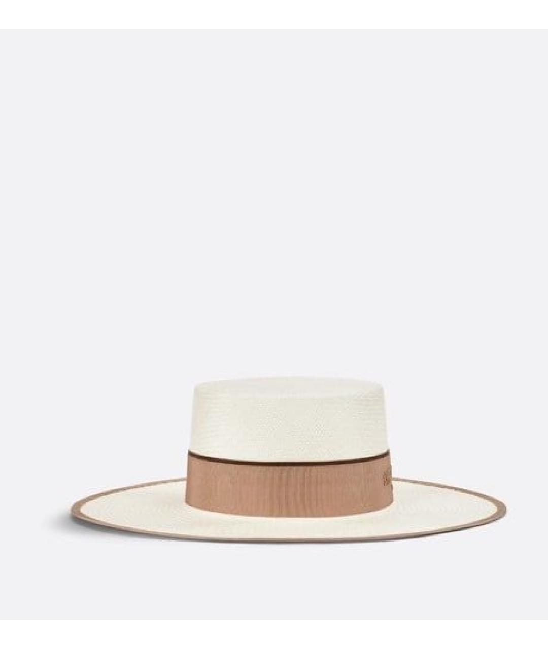 CHRISTIAN DIOR Бежевая соломенная шляпа, фото 3