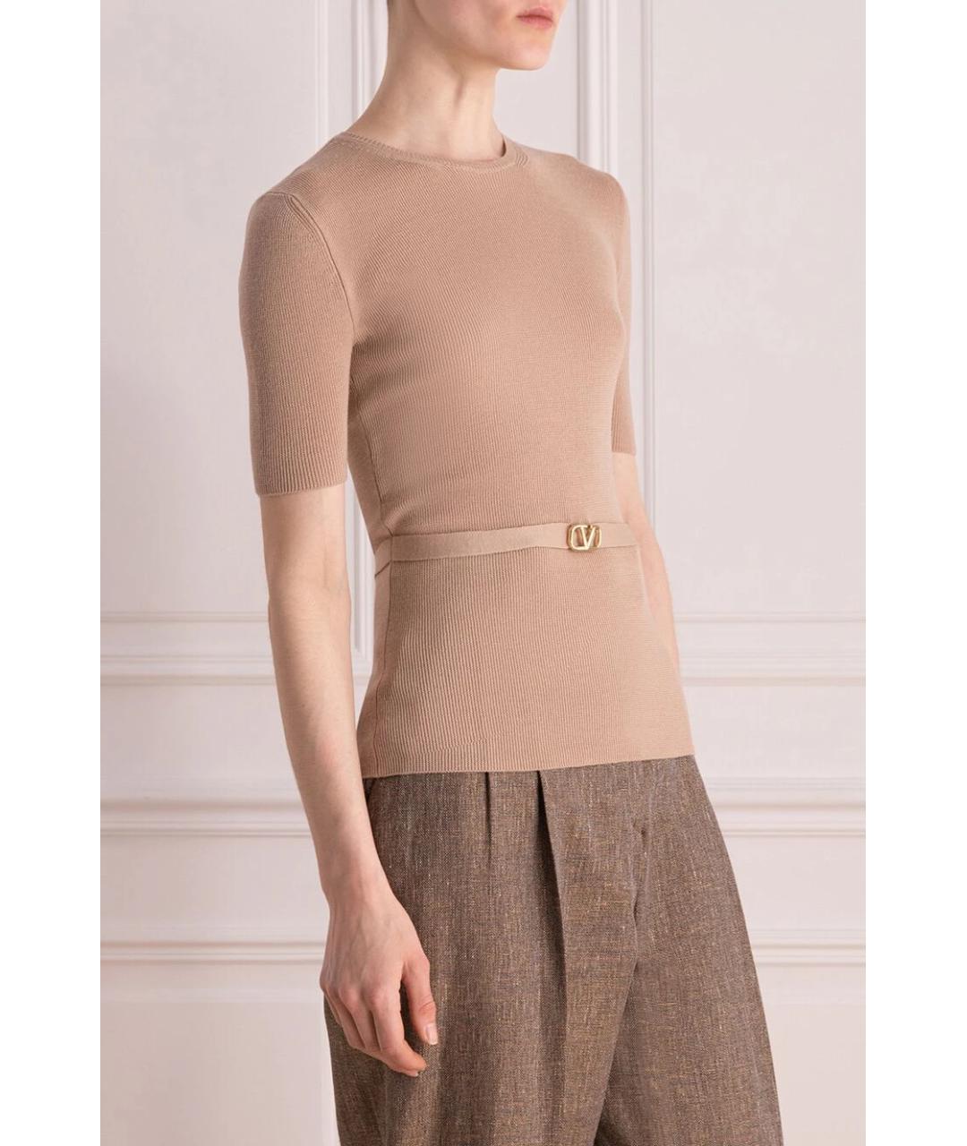 VALENTINO Розовый шерстяной джемпер / свитер, фото 3