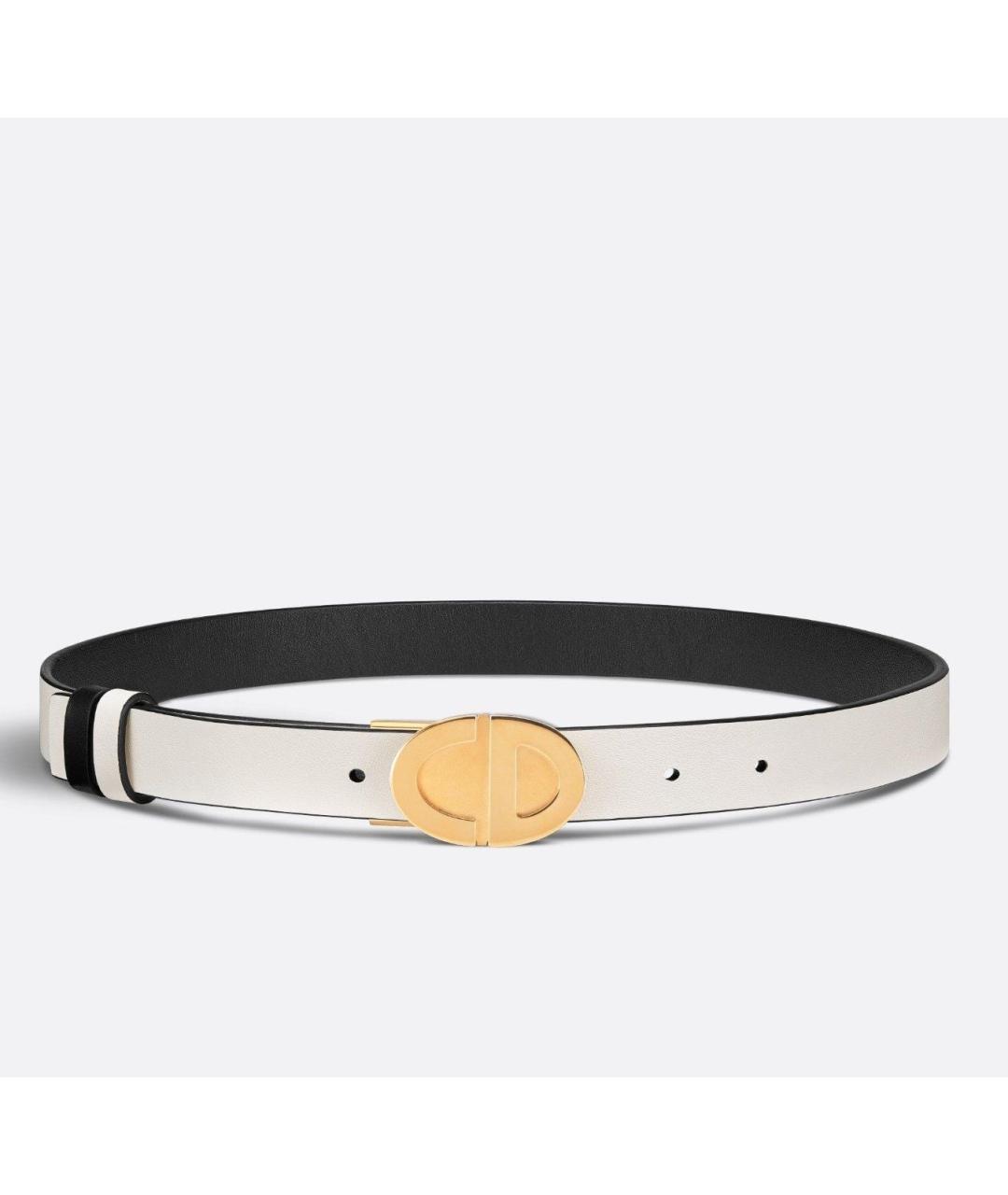 CHRISTIAN DIOR Черный кожаный ремень, фото 5