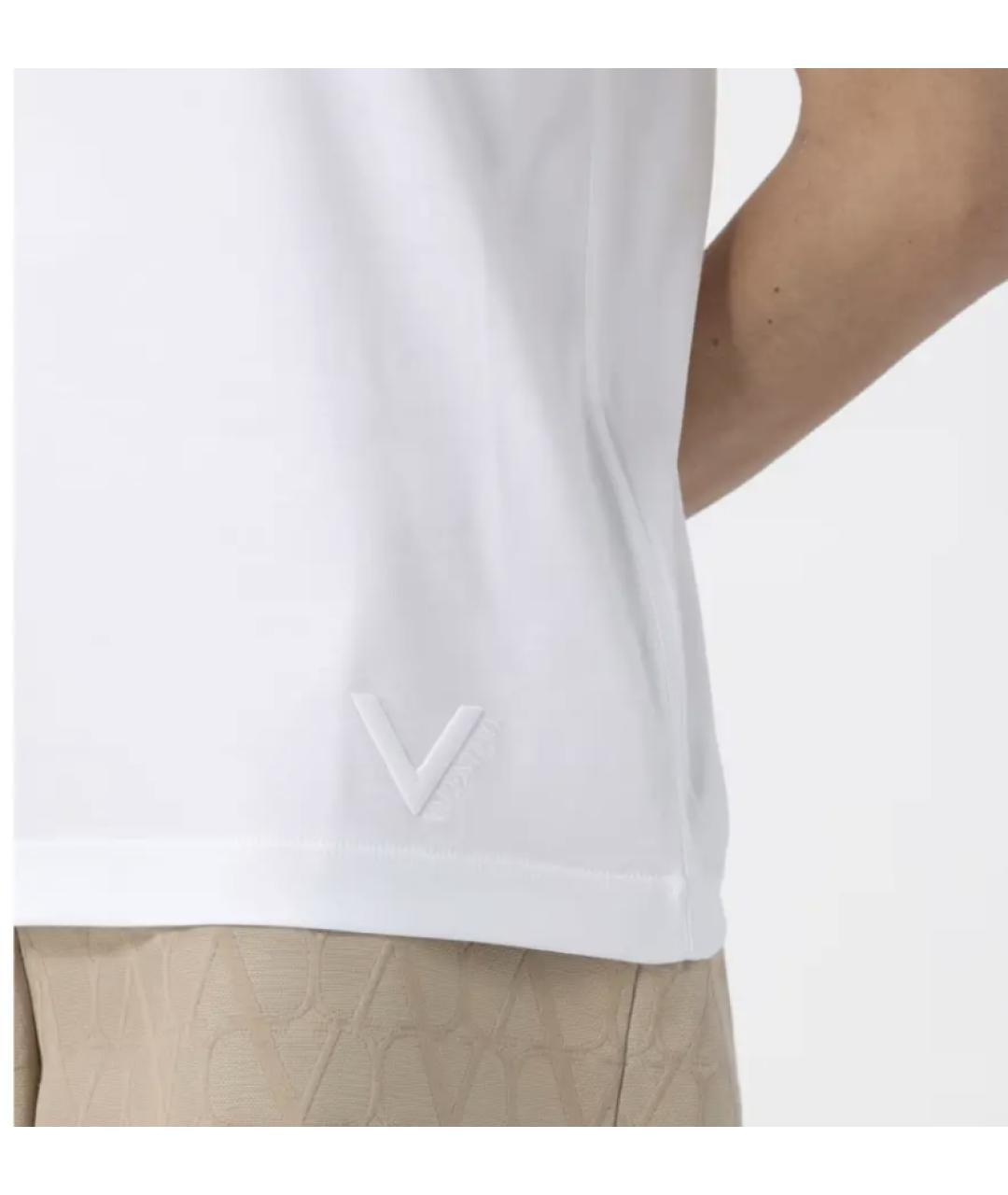 VALENTINO Белая хлопковая футболка, фото 2