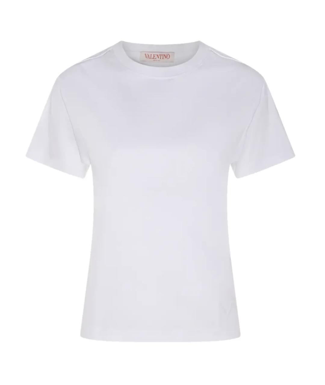 VALENTINO Белая хлопковая футболка, фото 1