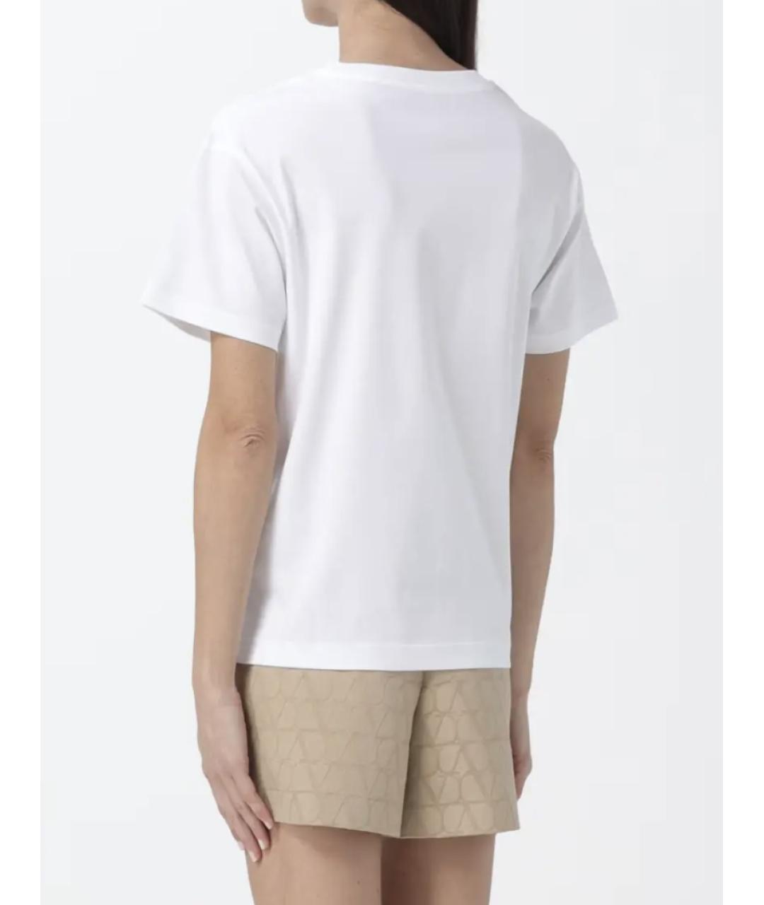 VALENTINO Белая хлопковая футболка, фото 4
