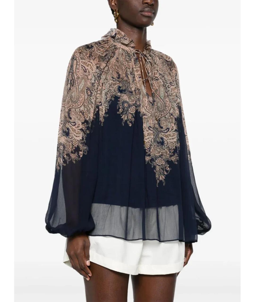 ZIMMERMANN Темно-синяя блузы, фото 3
