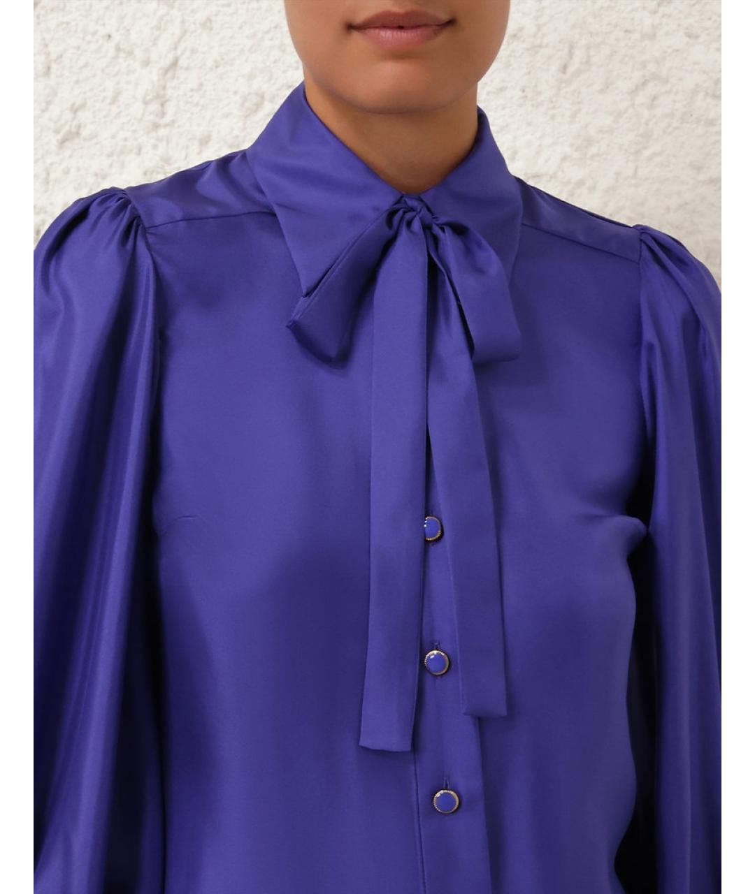 ZIMMERMANN Фиолетовая шелковая блузы, фото 5