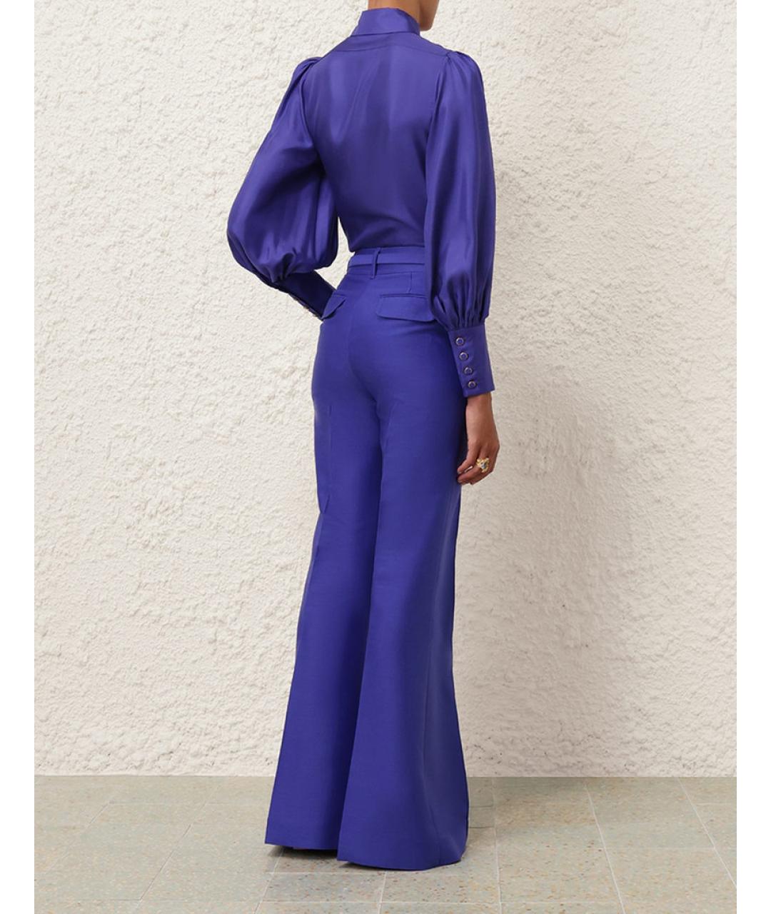 ZIMMERMANN Фиолетовые прямые брюки, фото 4