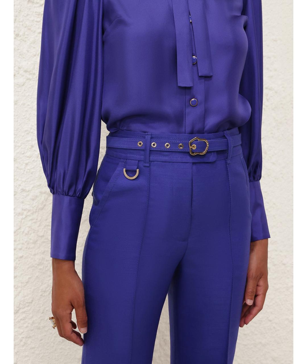 ZIMMERMANN Фиолетовые прямые брюки, фото 5