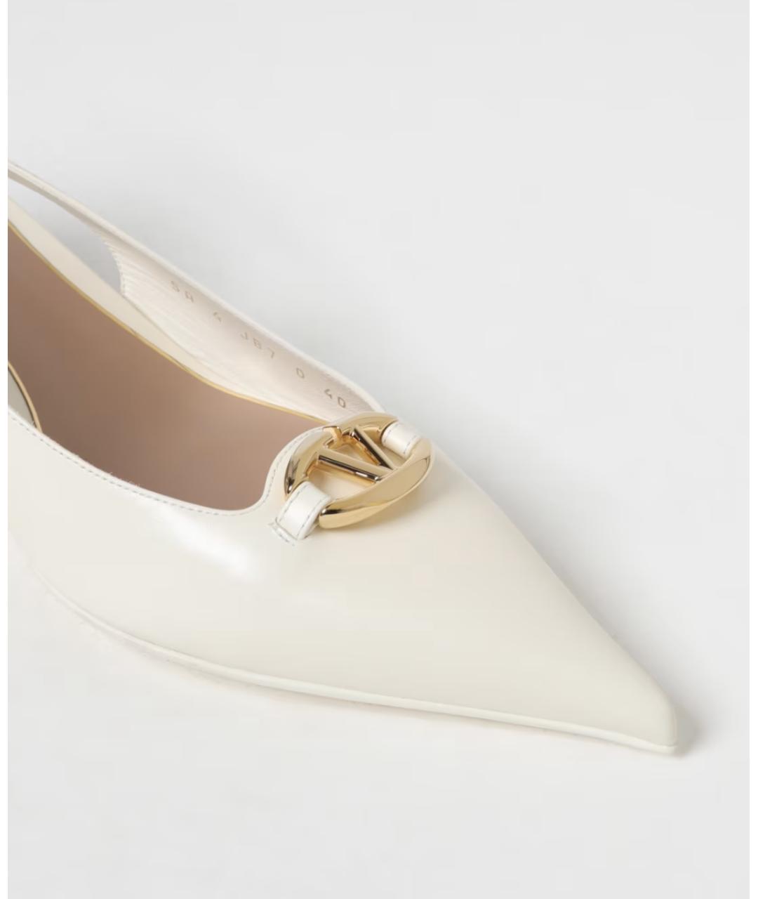 VALENTINO Белые кожаные туфли, фото 4