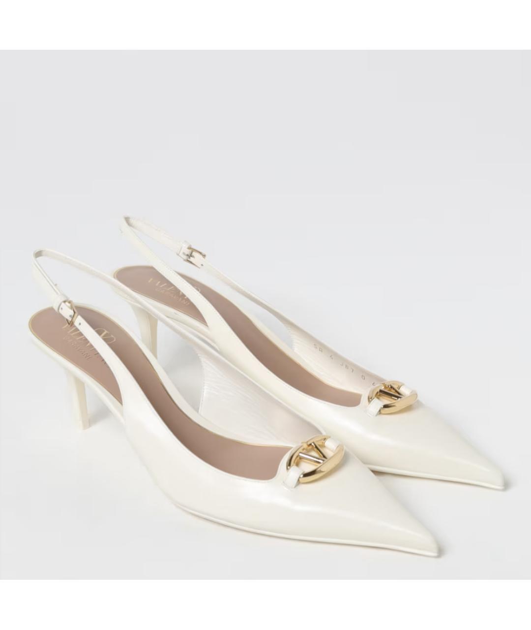 VALENTINO Белые кожаные туфли, фото 2