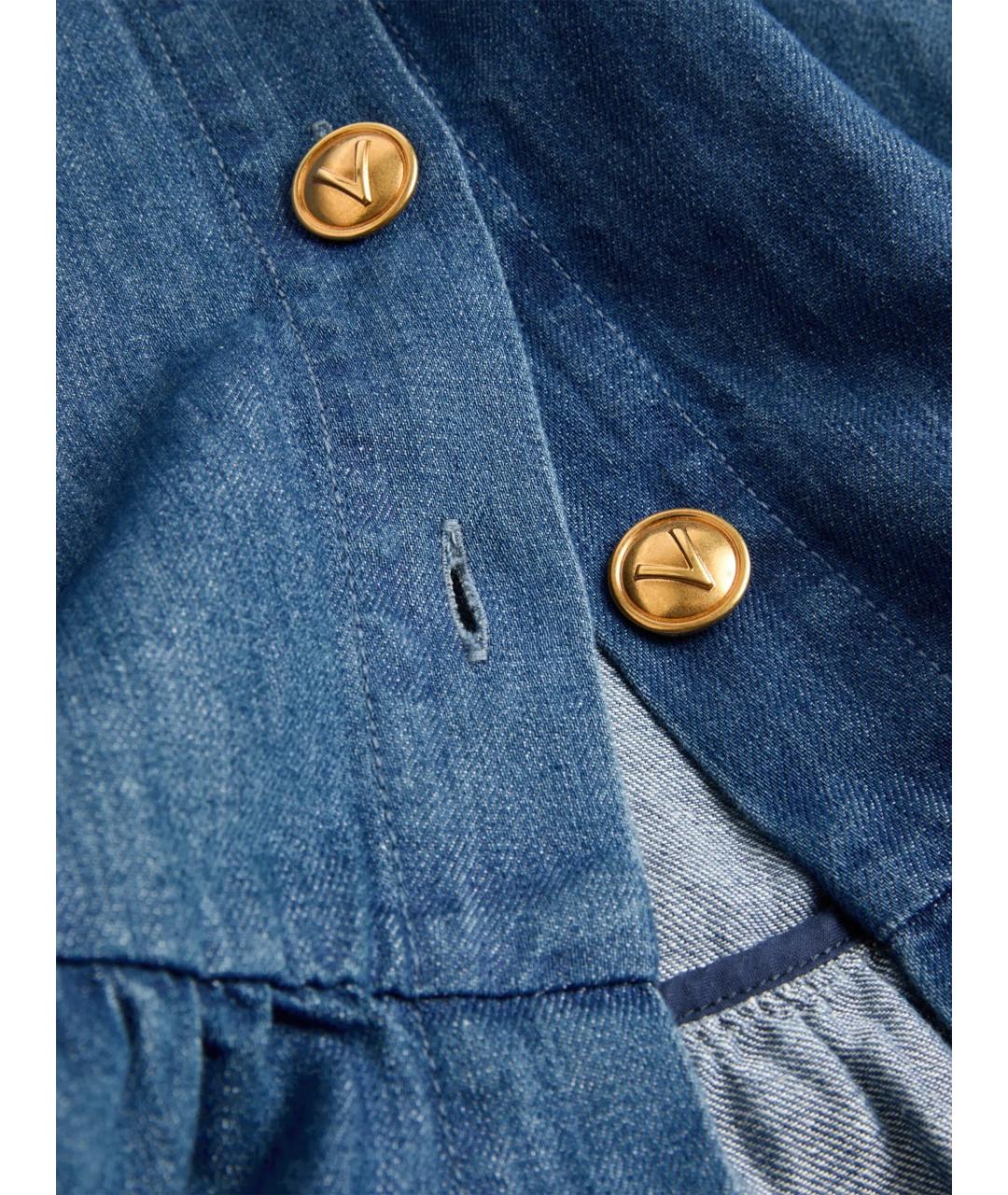 VALENTINO Синяя деним юбка миди, фото 6