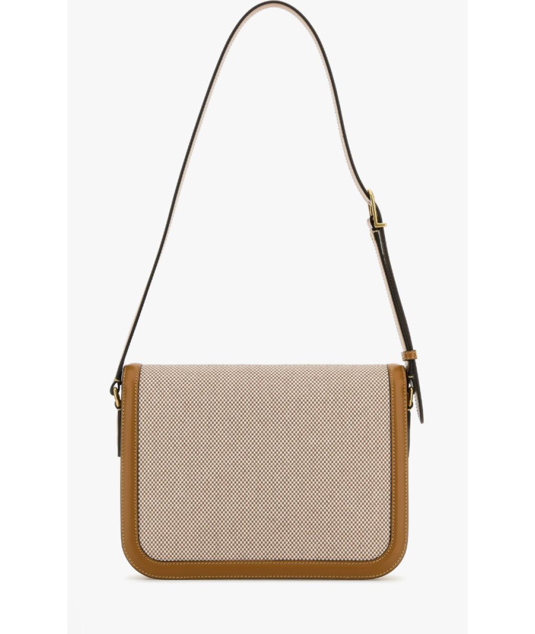 VALENTINO Бежевая тканевая сумка через плечо, фото 3