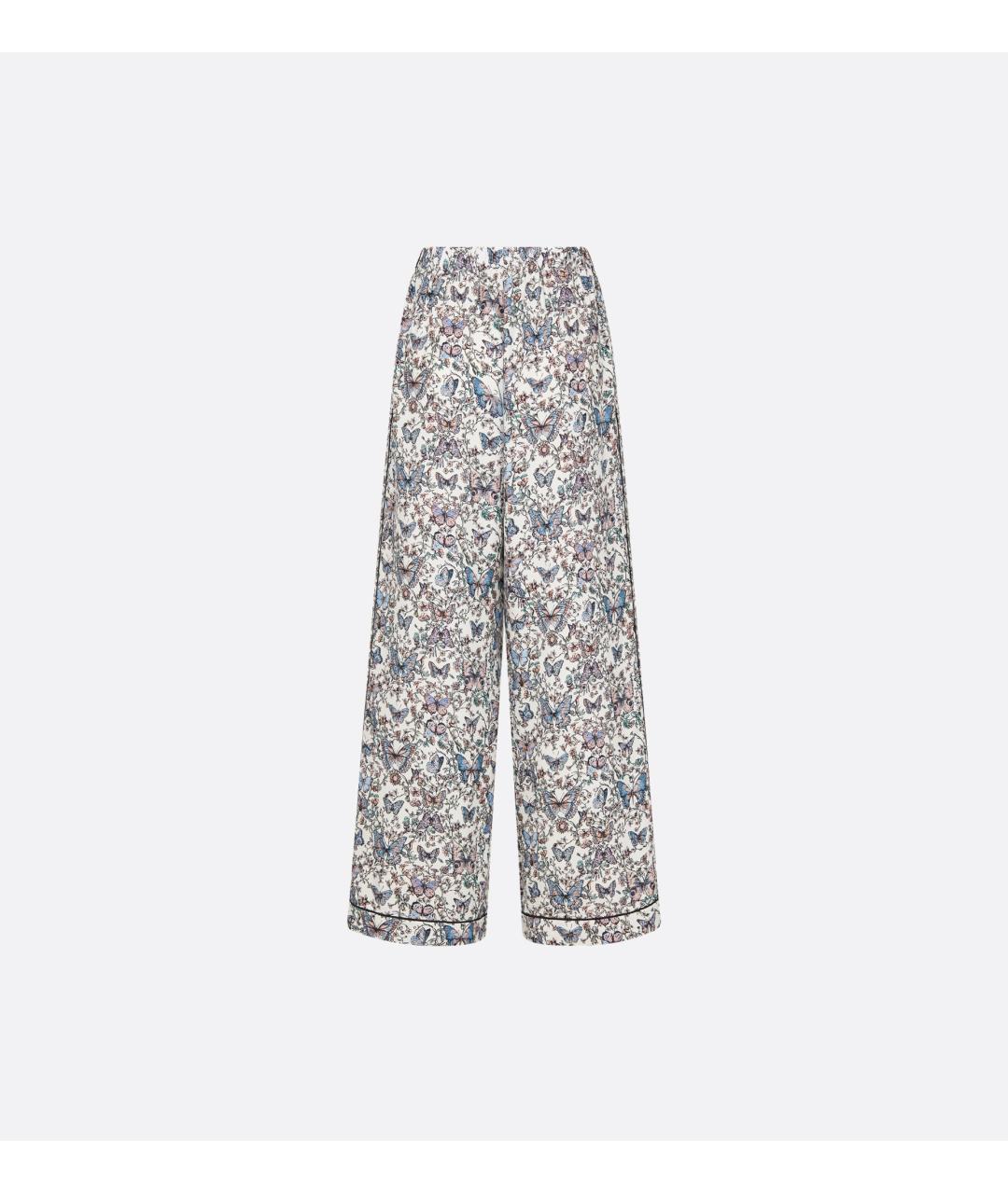 CHRISTIAN DIOR Мульти шелковые прямые брюки, фото 2