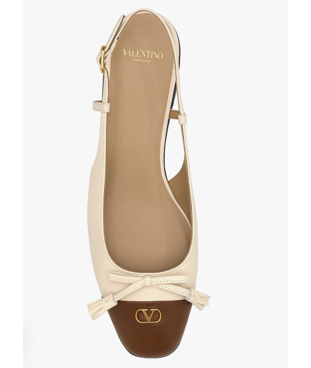 VALENTINO Белые кожаные туфли, фото 4