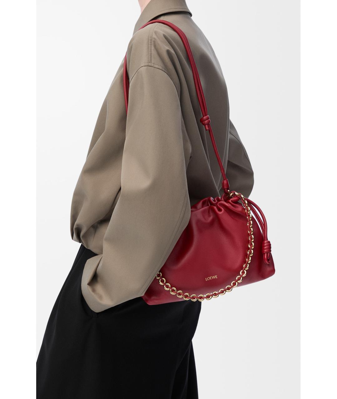 LOEWE Красная кожаная сумка через плечо, фото 3