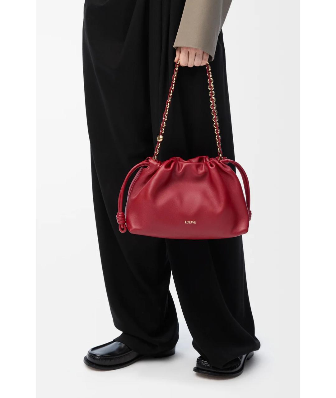 LOEWE Красная кожаная сумка через плечо, фото 2