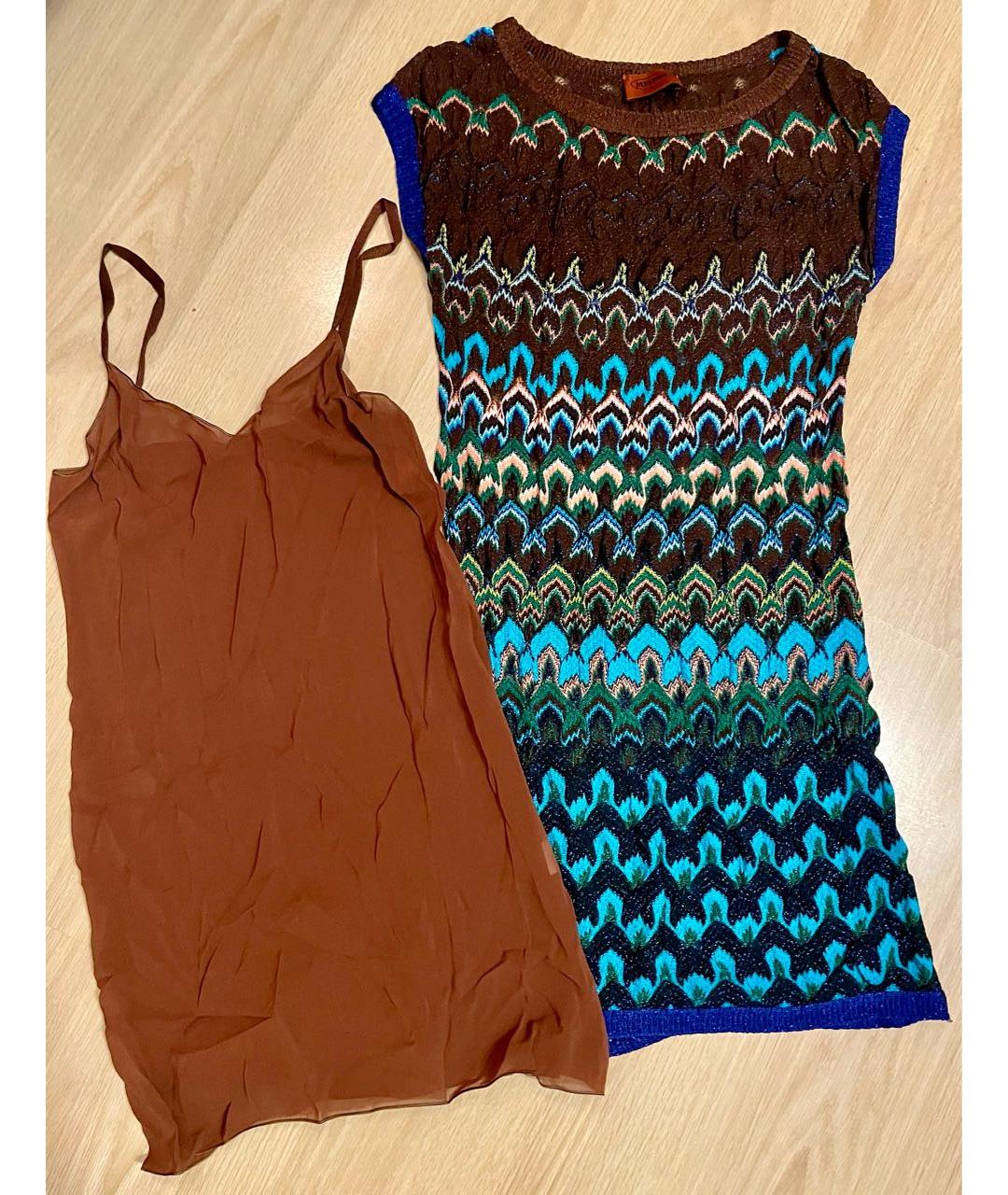 MISSONI Мульти хлопко-эластановое повседневное платье, фото 2
