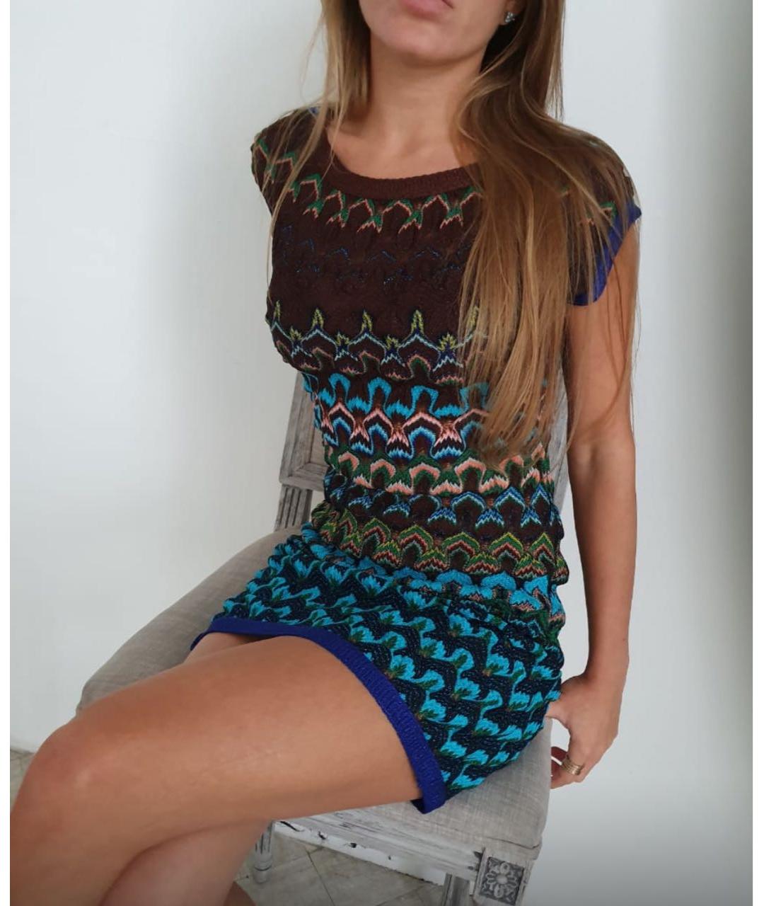 MISSONI Мульти хлопко-эластановое повседневное платье, фото 4