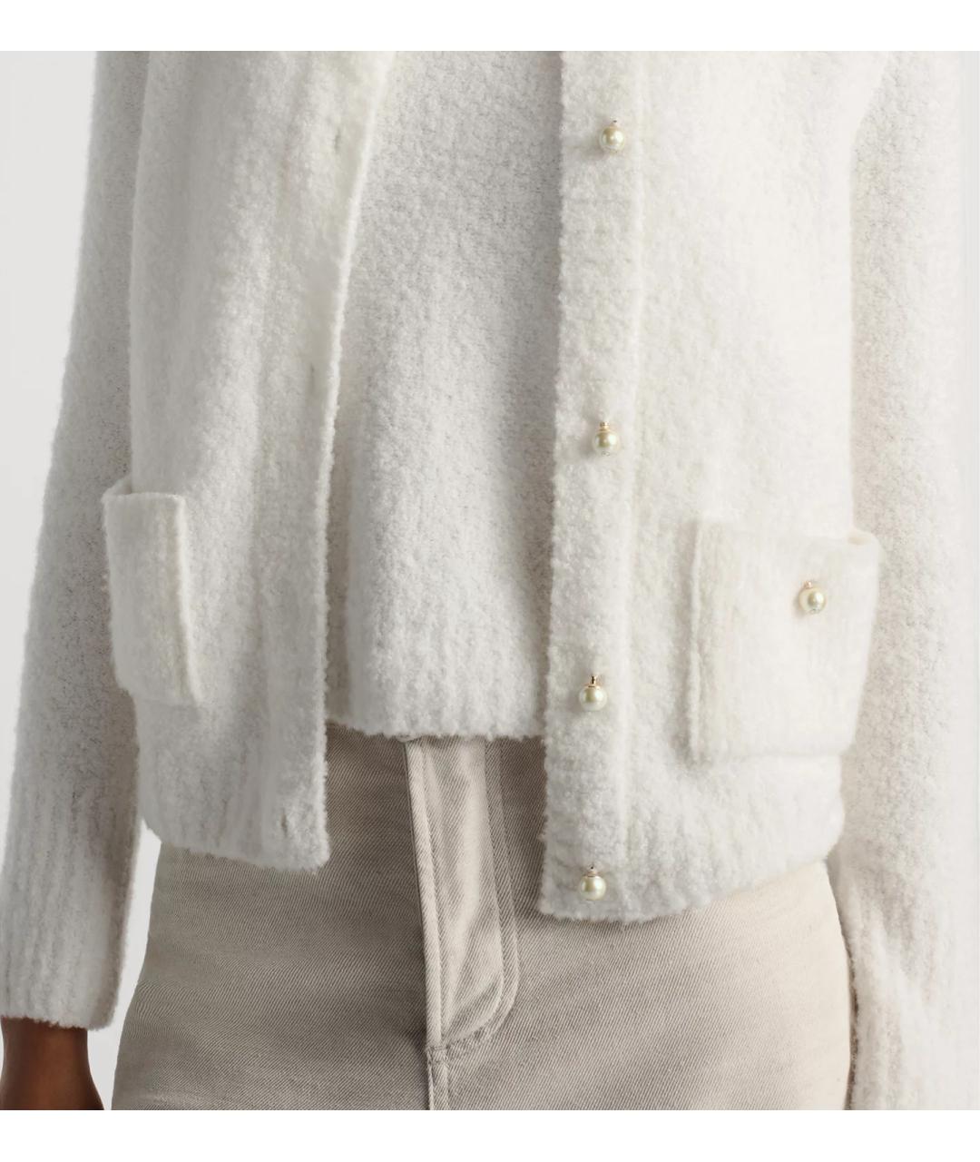 CHRISTIAN DIOR Белый шерстяной кардиган, фото 6