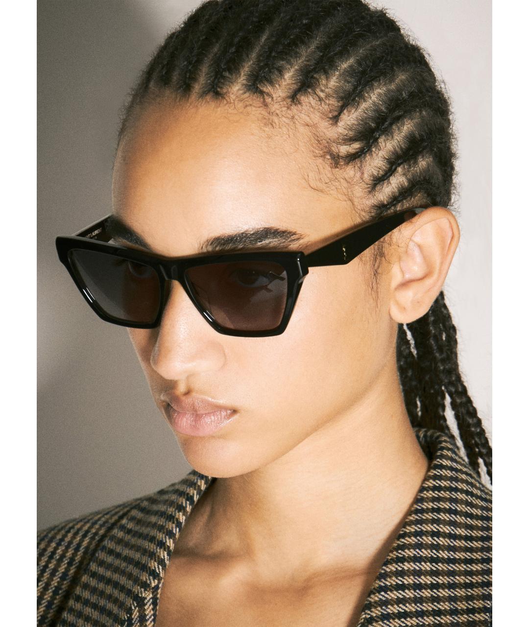 SAINT LAURENT Черные солнцезащитные очки, фото 4