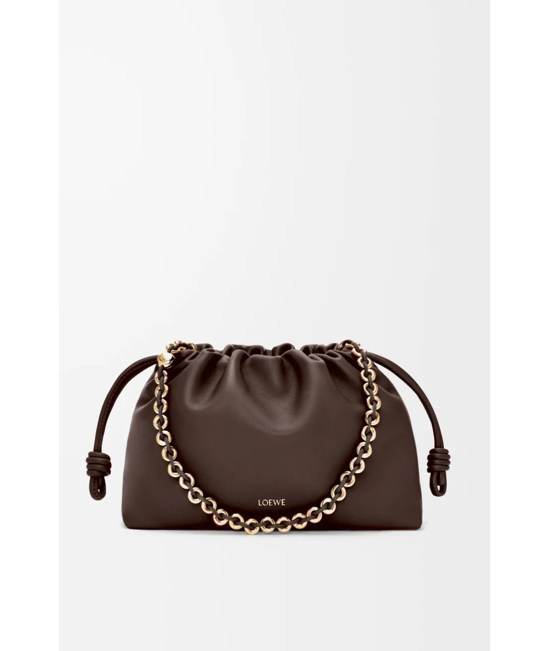 LOEWE Коричневая кожаная сумка через плечо, фото 6