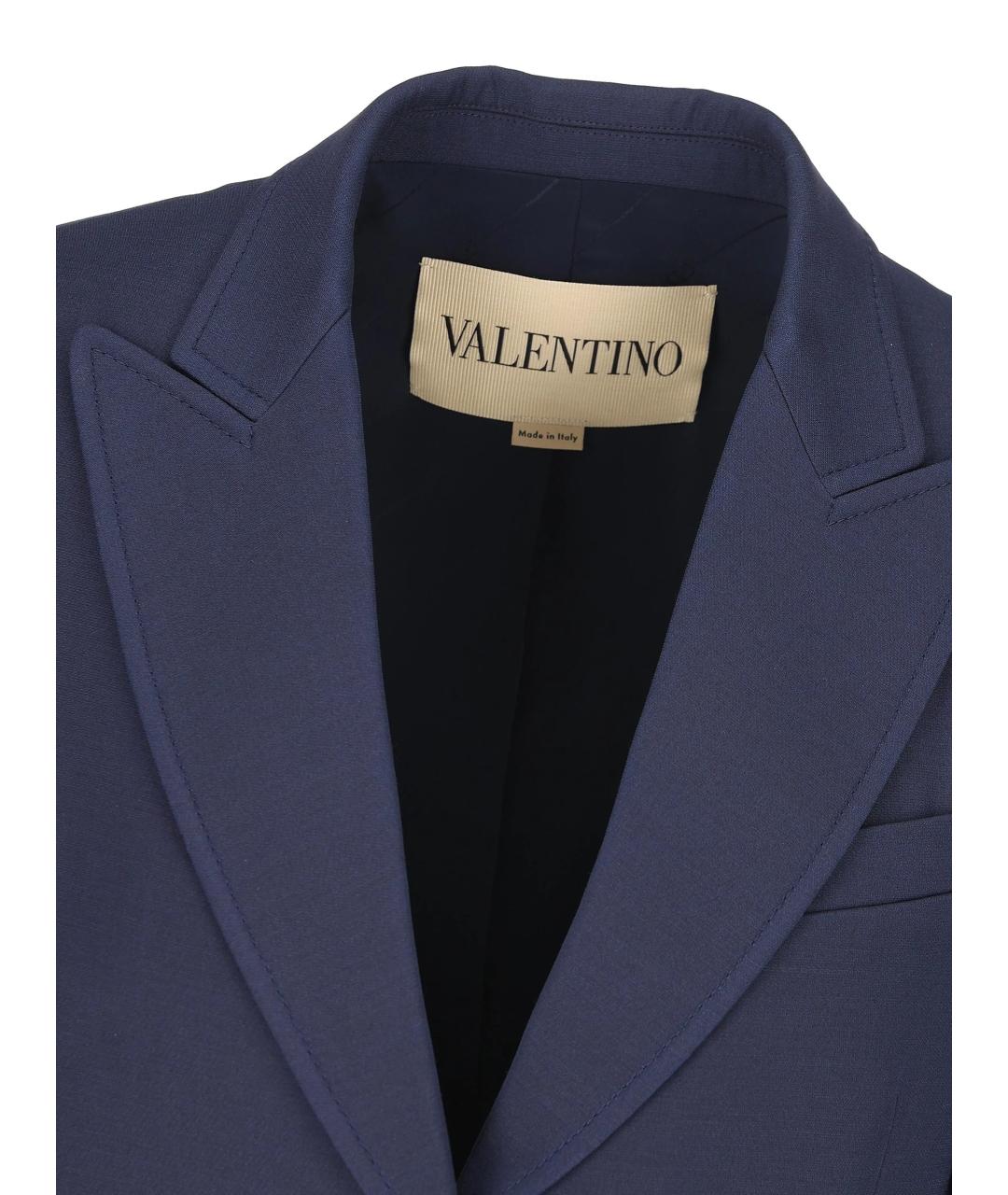 VALENTINO Синий шерстяной жакет/пиджак, фото 2