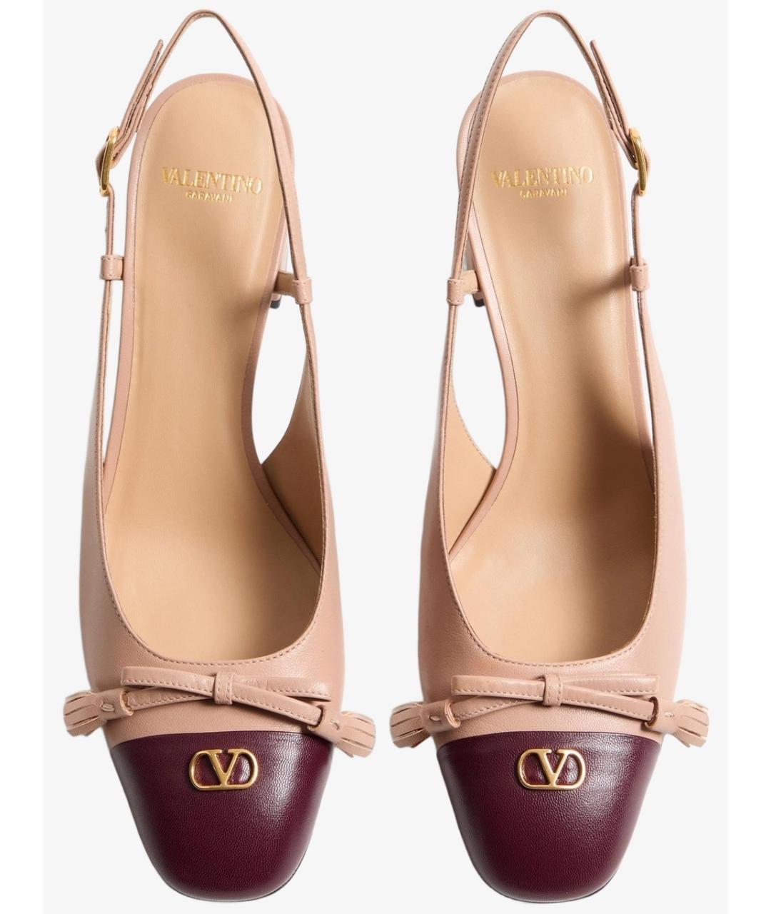 VALENTINO Бежевые кожаные туфли, фото 4