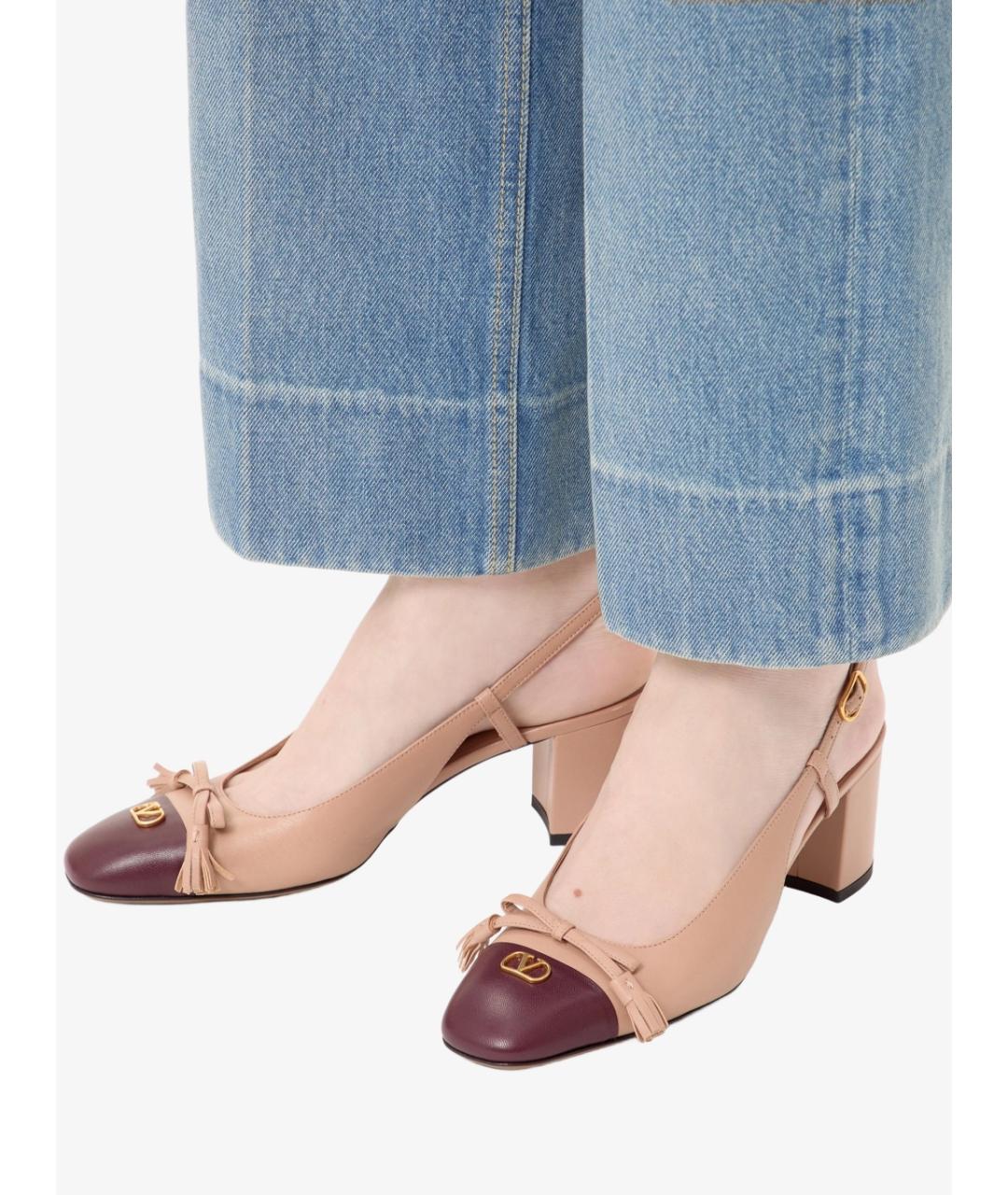 VALENTINO Бежевые кожаные туфли, фото 2