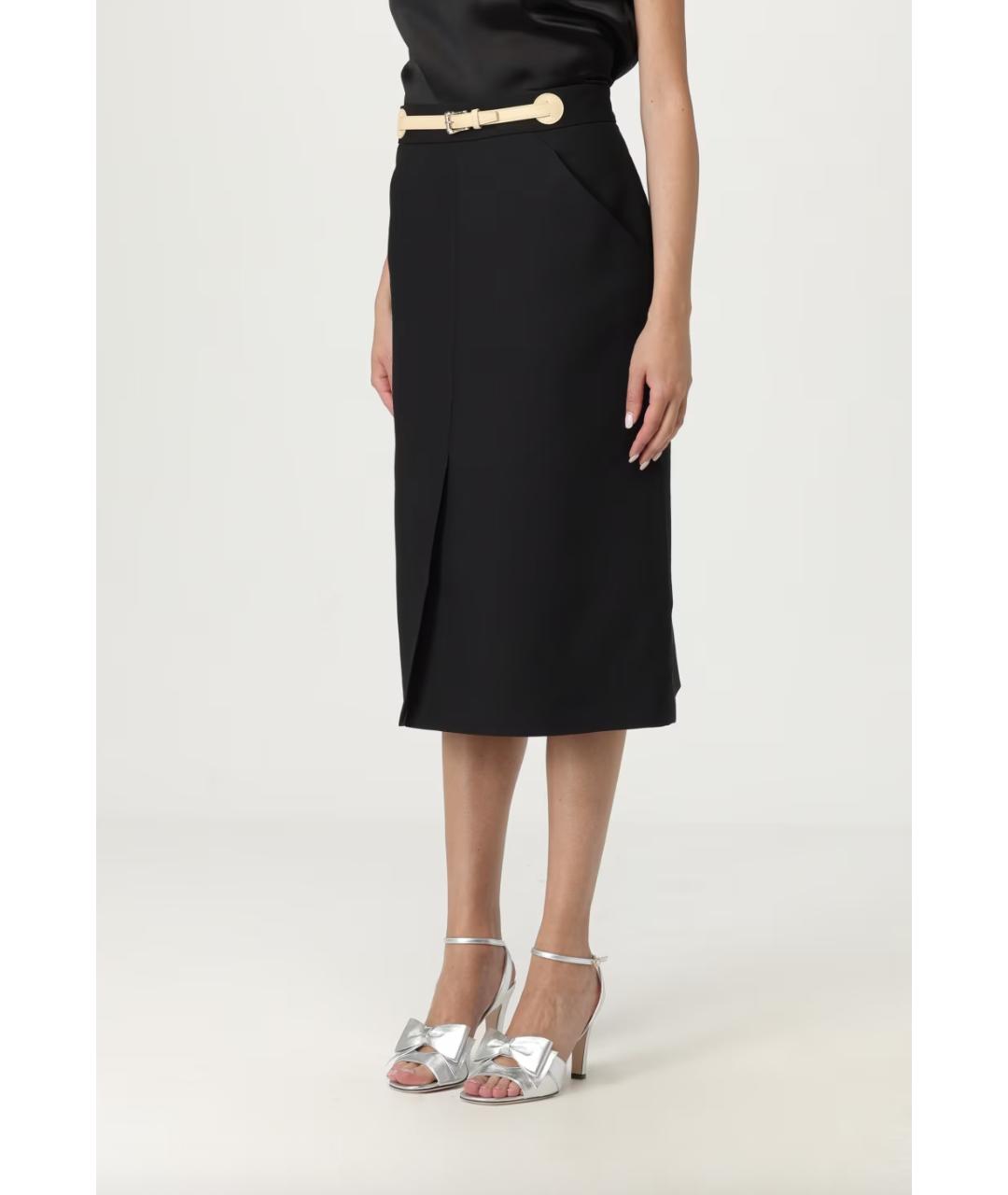 VALENTINO Черная юбка миди, фото 5