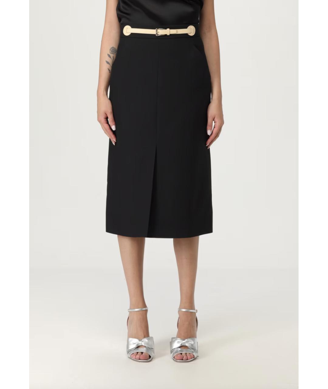 VALENTINO Черная юбка миди, фото 2