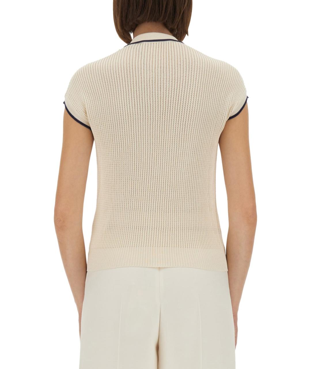 VALENTINO Белый хлопковый джемпер / свитер, фото 4