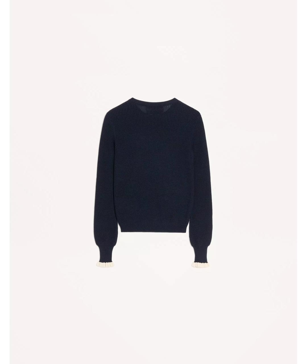 VALENTINO Темно-синий хлопковый джемпер / свитер, фото 2