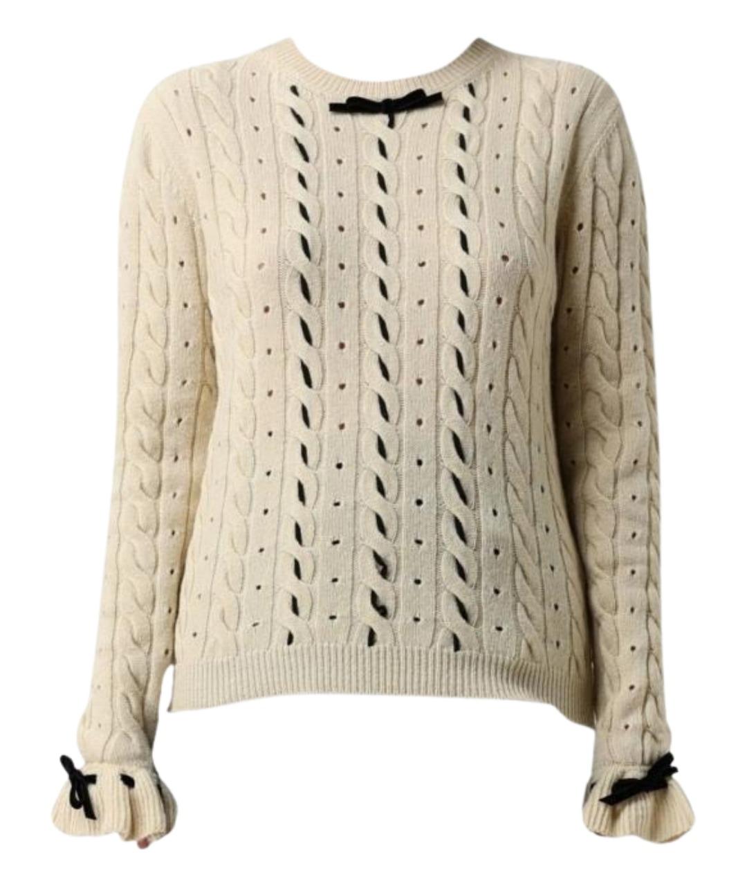 VALENTINO Бежевый шерстяной джемпер / свитер, фото 1